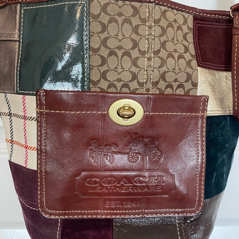 Coach One Strap Patchwork Purse. - image 2